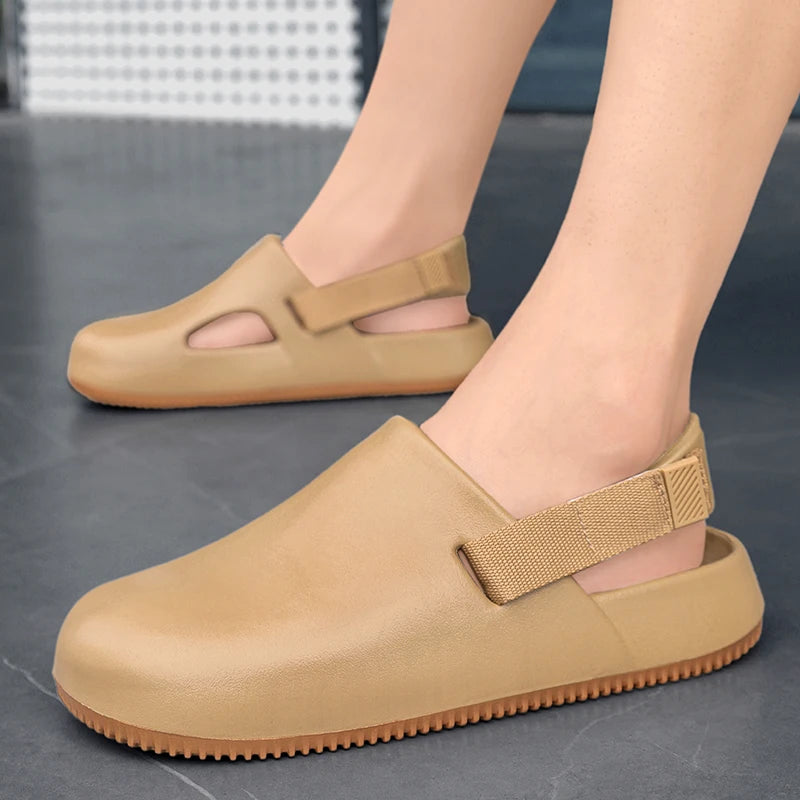 Men's Summer Slippers Platform Sandals Clogs Quick Dry Non-Slip Indoor Slides