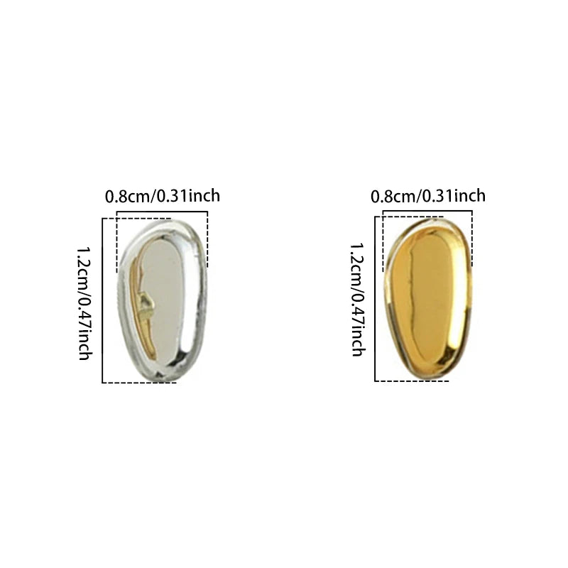 Silicone Glasses Nose Pads - Oval Screw-in Replacement Parts (5/10/20 Pairs)