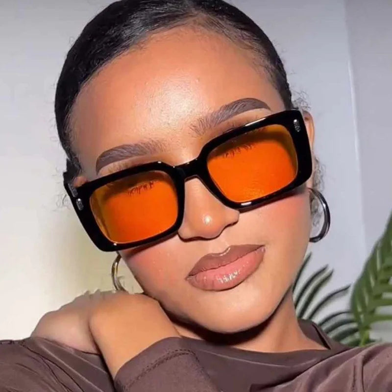 Women's Retro Square Anti UV 400 Sunglasses