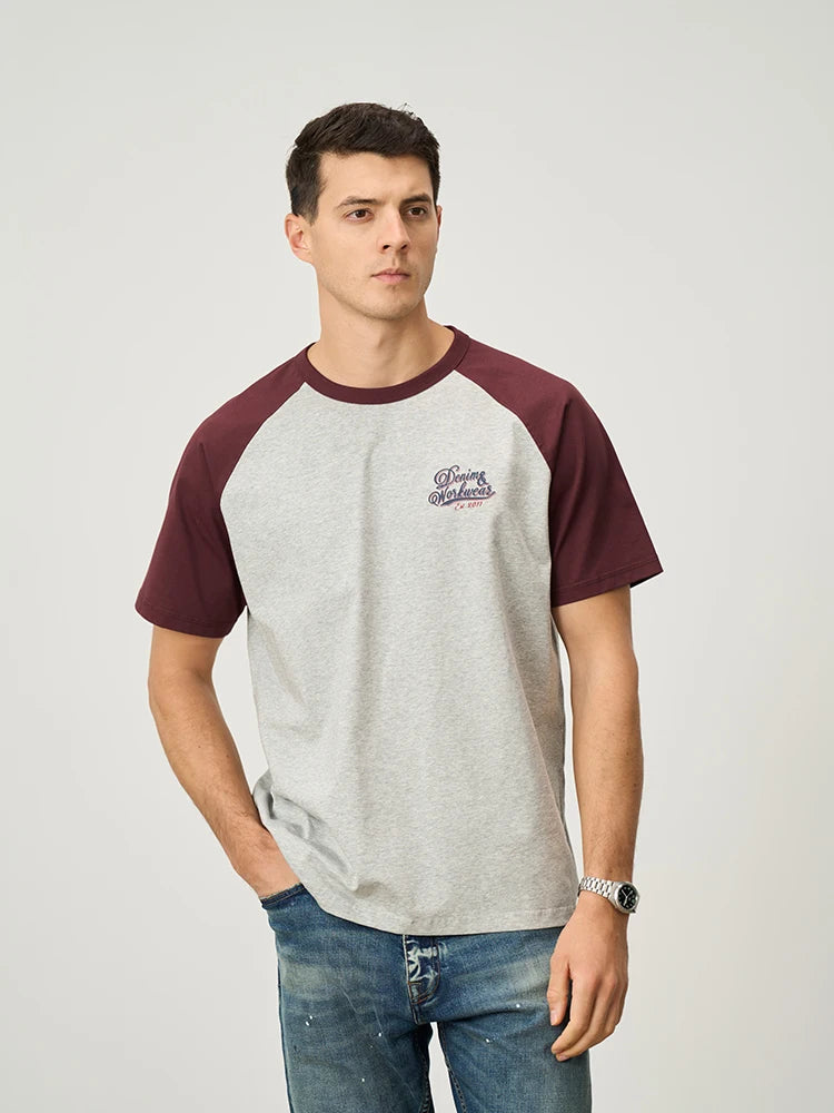 Men's Summer 240gsm Cool Feeling Sorona Fabric Oversize Raglan Sleeve Athletic Sports Gym Workout T-Shirt