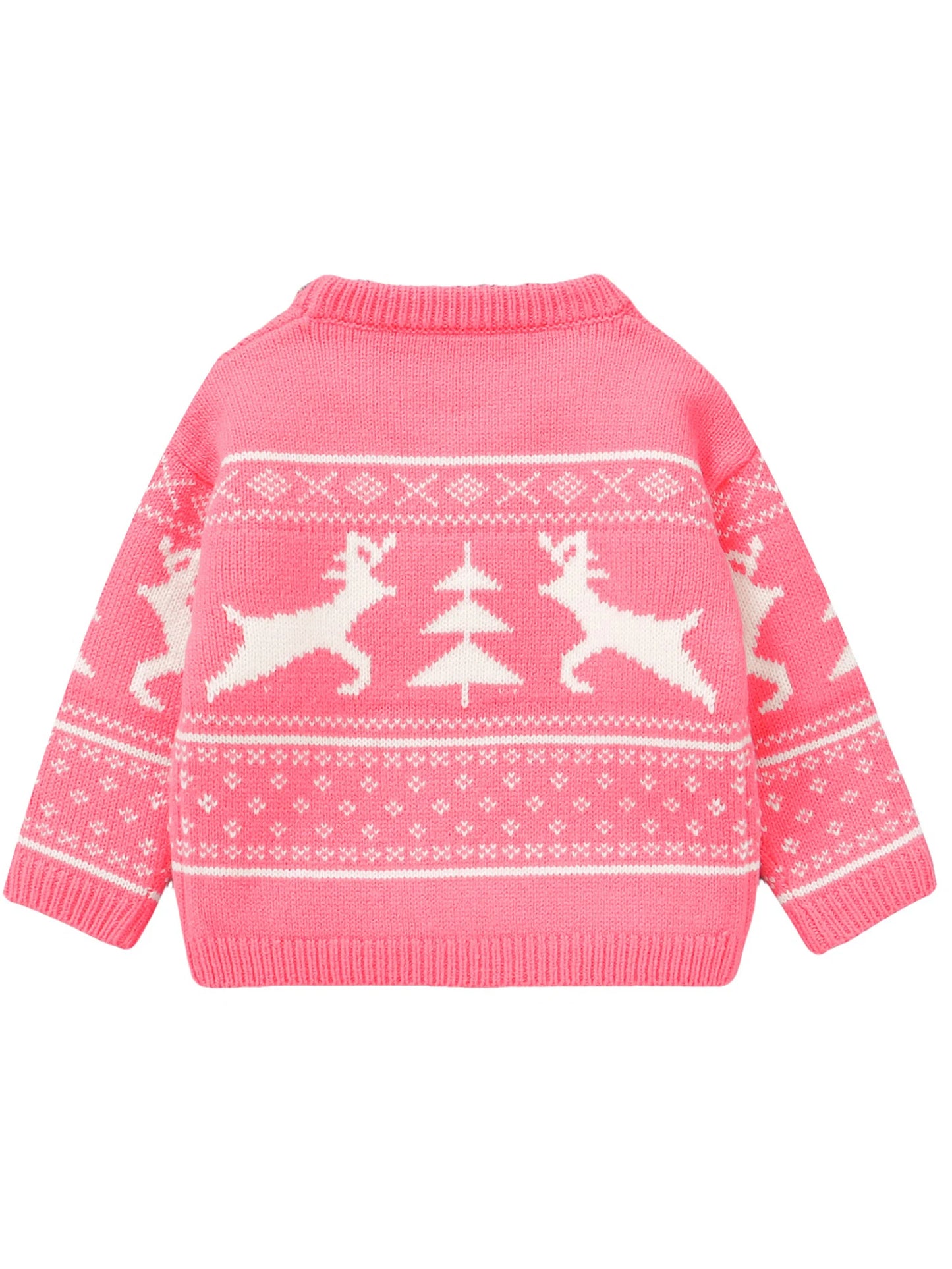 Christmas Baby Sweater - Santa & Reindeer Design (0-3Y)