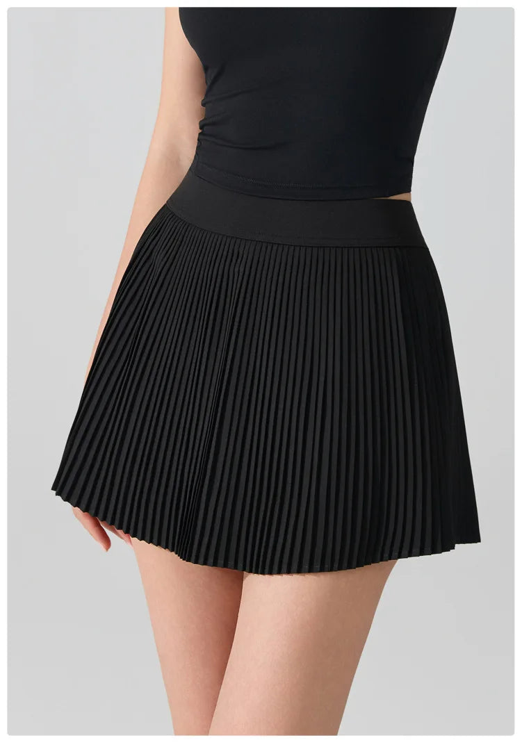 Women's Tennis Skirt with Pockets - 2-in-1 Athletic Skort for Sports