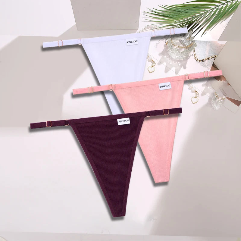 Women's Cotton Thong Underwear 3-Pack