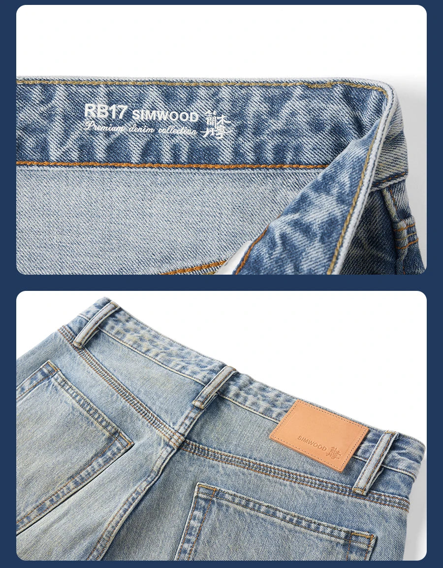 Men's Bootcut Jeans - Vintage Washed Denim with Stretch