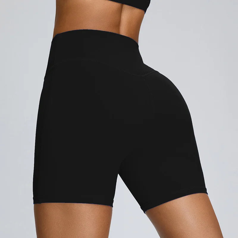 Women's Seamless Buttock Lift Sports Shorts  Running Scrunch Workout Yoga High Waist Gym Shorts