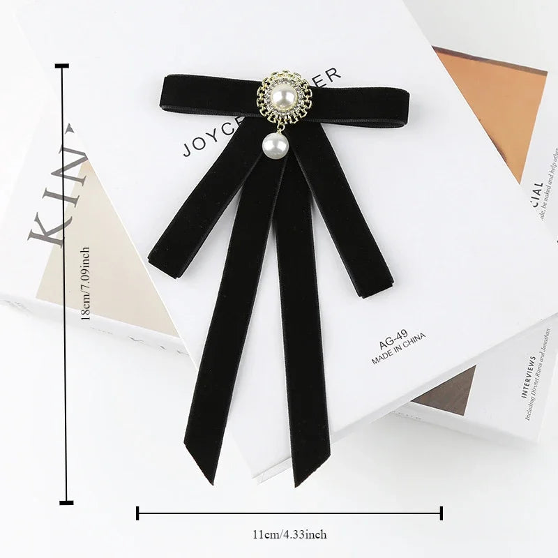 Elegant Fabric Flower Bow Brooch Pin