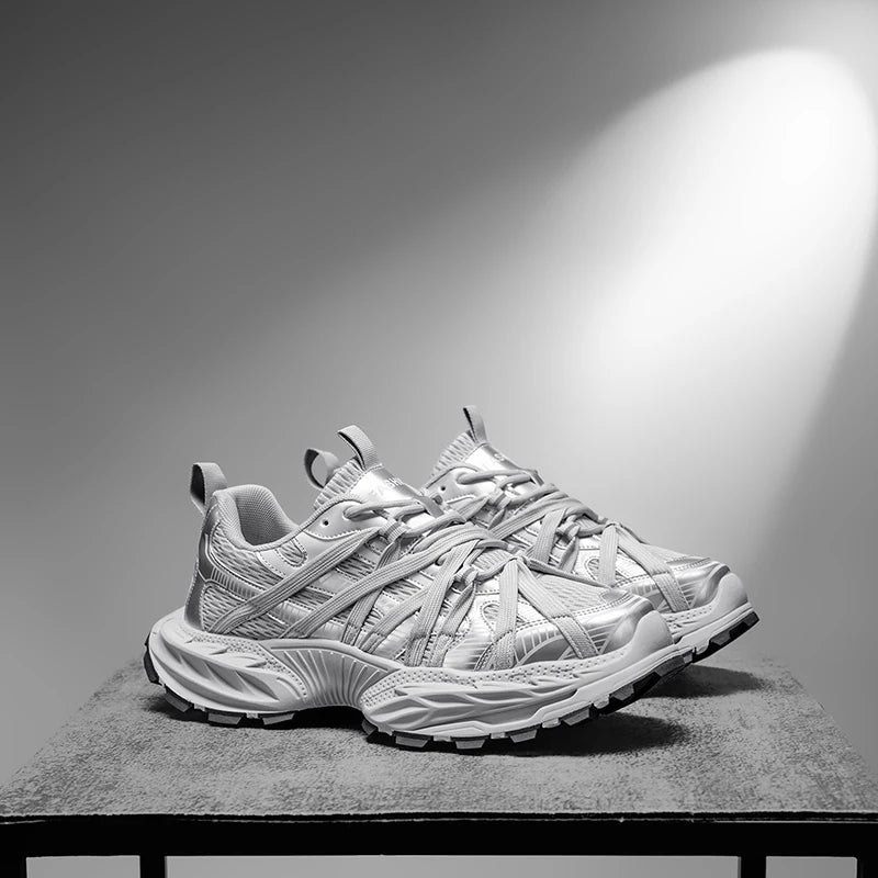 Men's Platform Strap Design Sneakers - High-Quality Sports Shoes