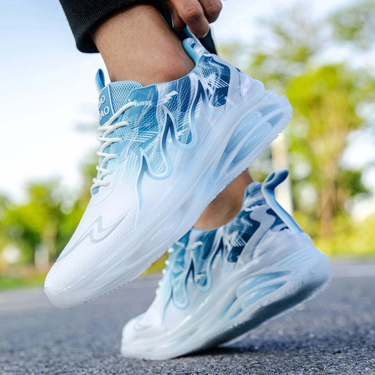 Men's Summer Breathable Sports Light Running Tennis Casual Sneakers Platform Trainers Shoes
