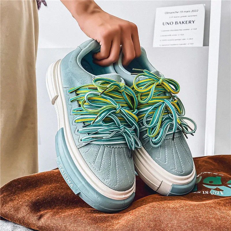 Men's Casual strap Design Skateboard Trainers Sneakers