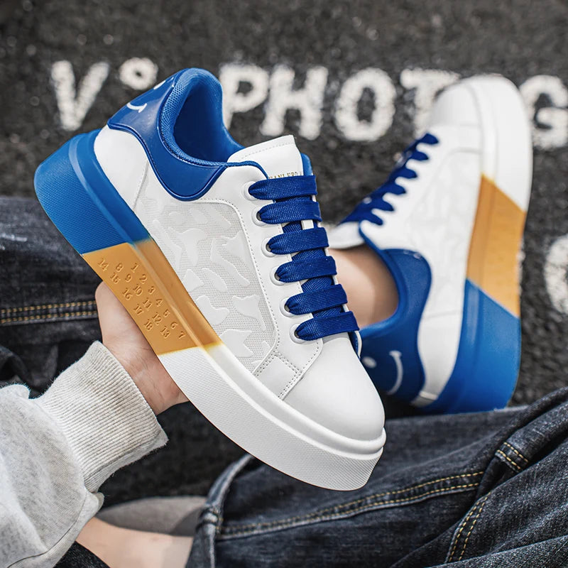 Men's Casual Platform Skateboard Tennis Sports Comfortable Vulcanized Sneakers