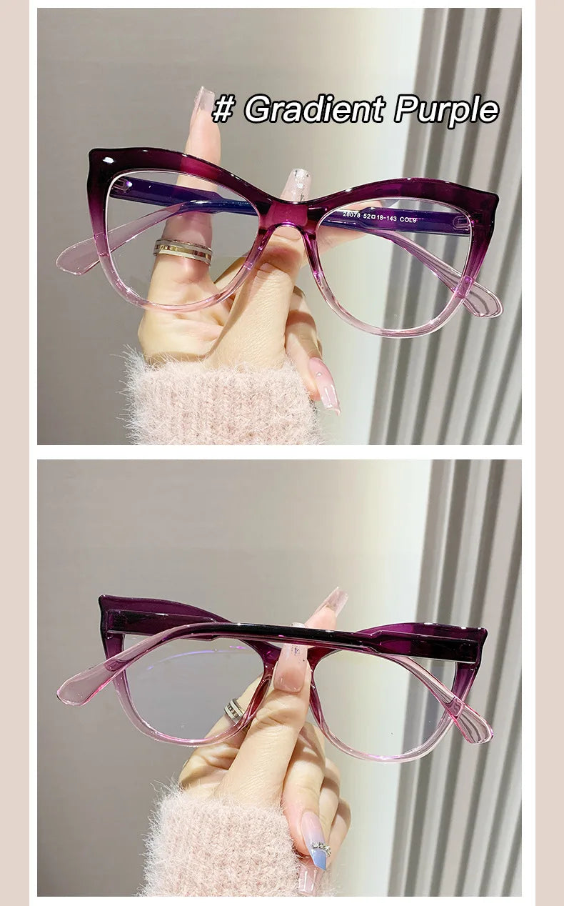 Fashion Cat Eye Glasses - Women's Anti Blue Light Computer Eyewear