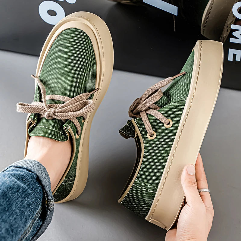 Men's Platform Suede Lace Up Shoes
