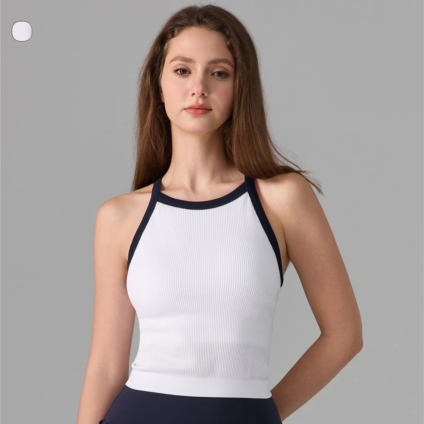 Women's Seamless Knitted Yoga Top - Sleeveless Quick Dry Workout Vest