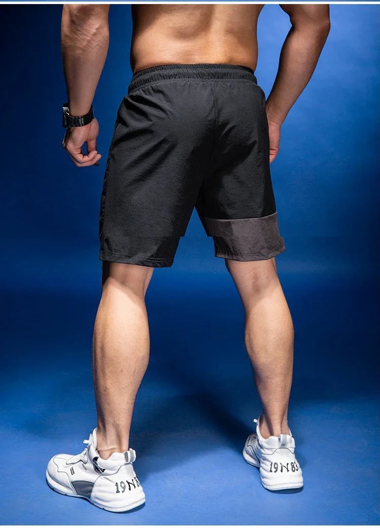 Men's Sports Fitness Quick-dry Basketball Workout Training Breathable Shorts