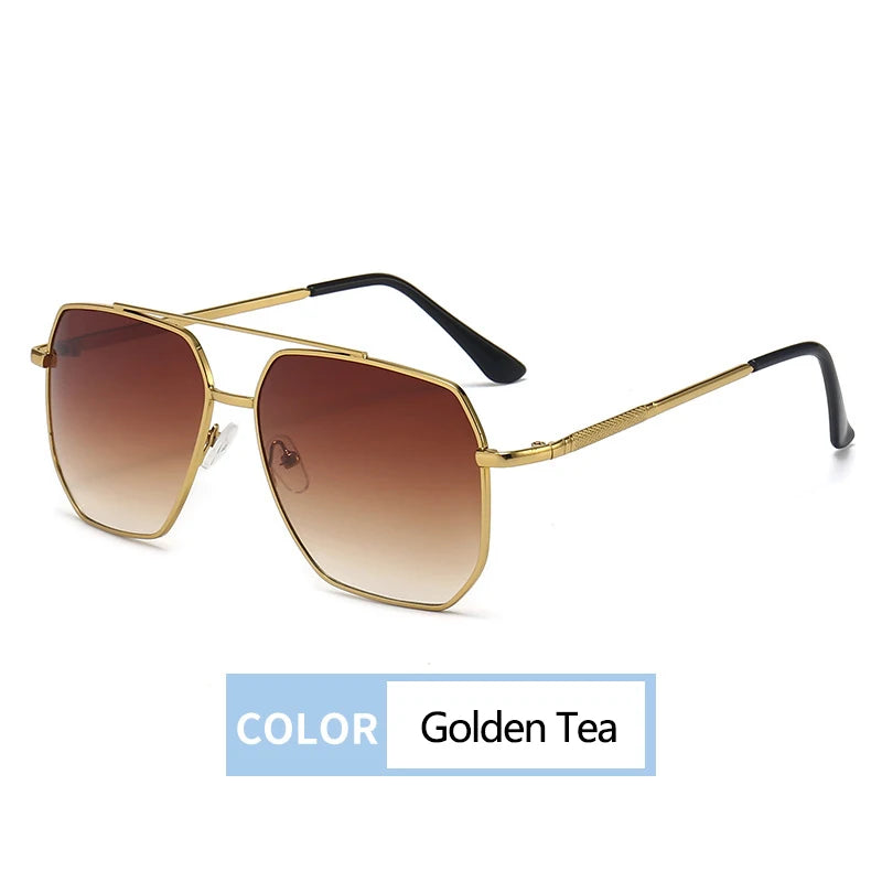 Double Beam Sunglasses - Retro Toad Mirror Driving Eyewear with UV400