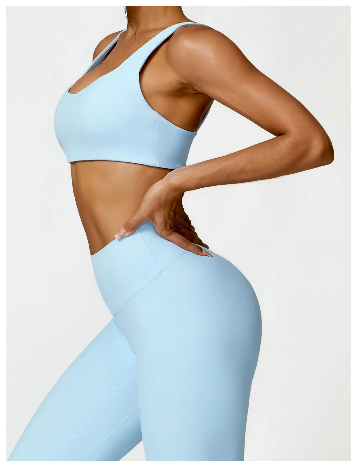 Women's 2 Pcs Yoga  Workout Sportswear Tracksuit Running Fitness Leggings Gym Set