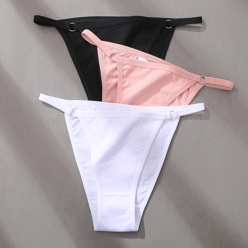 Cotton Bikini Briefs 3-Pack - Low Waist Soft Underwear for Women M-2XL