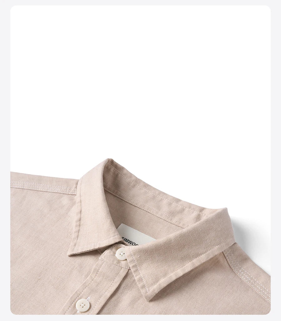 Linen Cotton Blend Shirt - Breathable Casual Shirt for Men