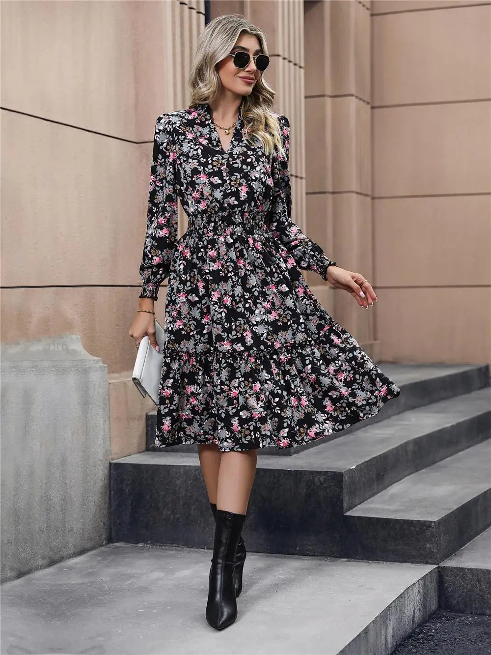 Women's Elegant V-neck Dress