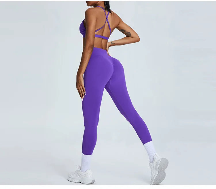 Women's High Waist Yoga Pants Fitness Running Tights Push Up Sports Gym Workout Leggings