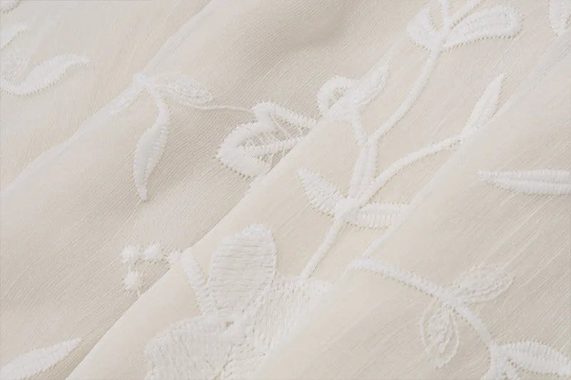 White Jacquard Maxi Skirt - Elegant Low Rise Y2K Summer Skirt