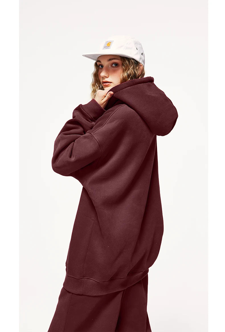 Unisex 350G Fleece Velvet Warm Hoodie