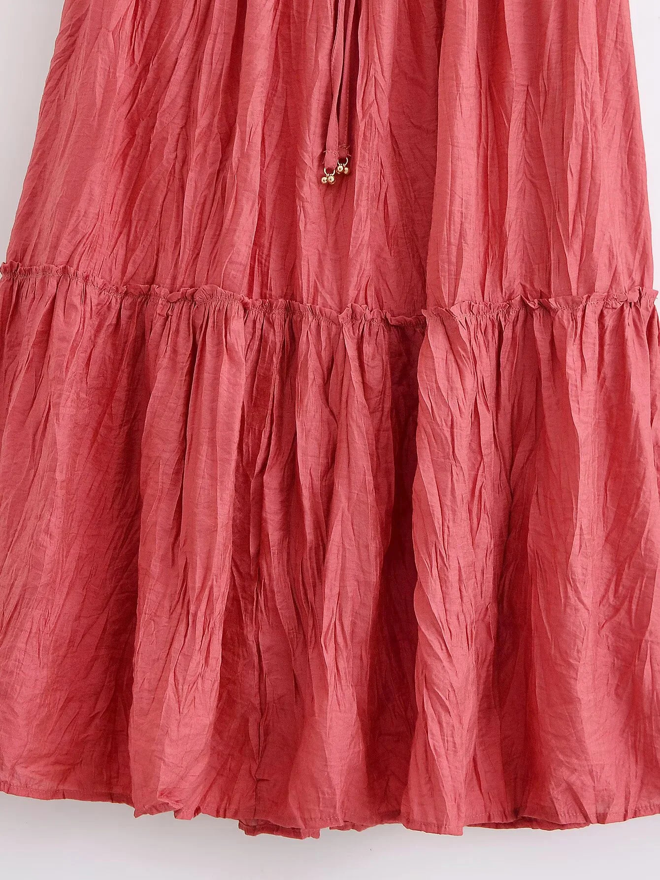 Women's Wrinkle Effect Long Sleeved Short Top Half Skirt Set