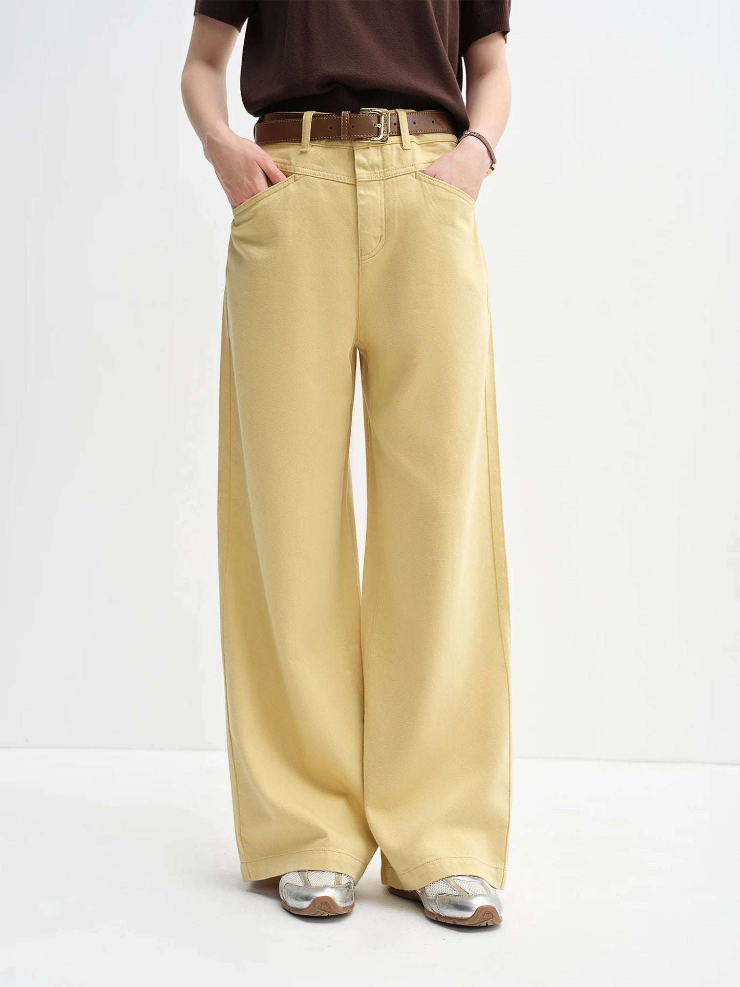 Women's Autumn Clothing Set - Long Sleeve Shirt & A-Line Skirt