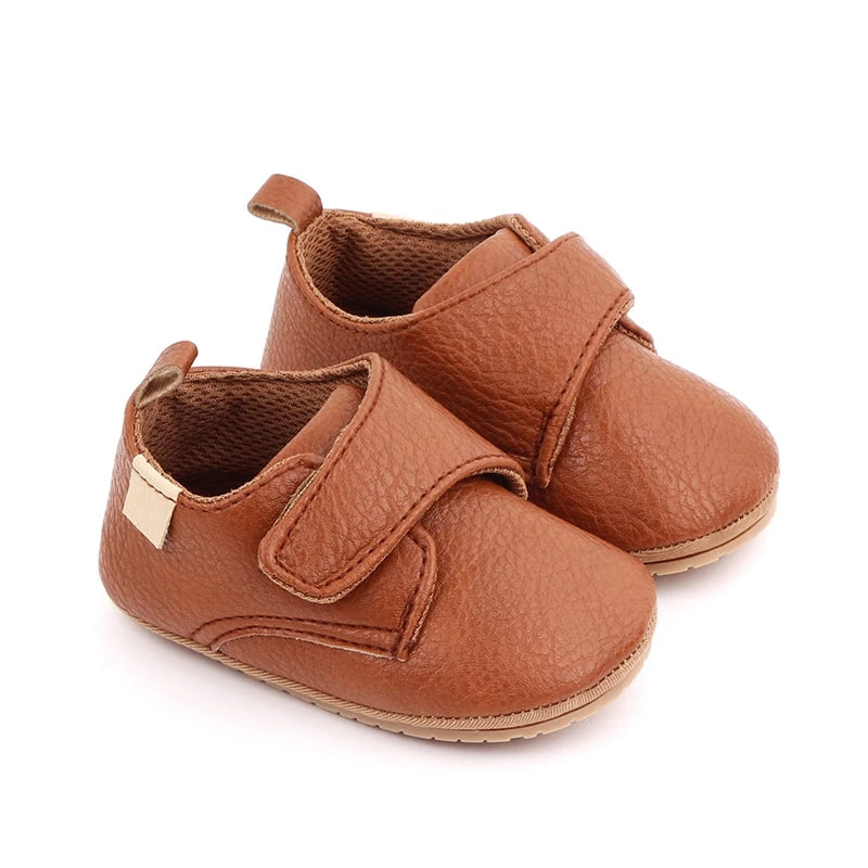 Toddler Baby Boys Girls Causal First Walker Shoes PU Leather Sneakers Soft Sole Cute Baby Flats Shoes