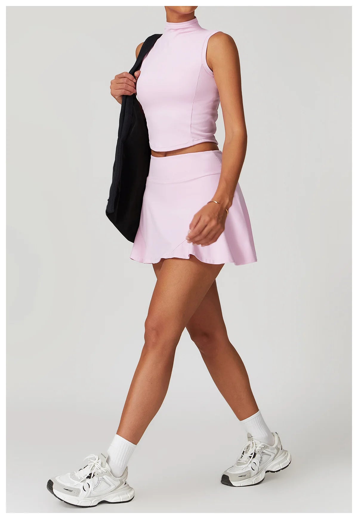 High Waist Sports Skirt - Quick Dry Yoga Skirt with Lined Shorts
