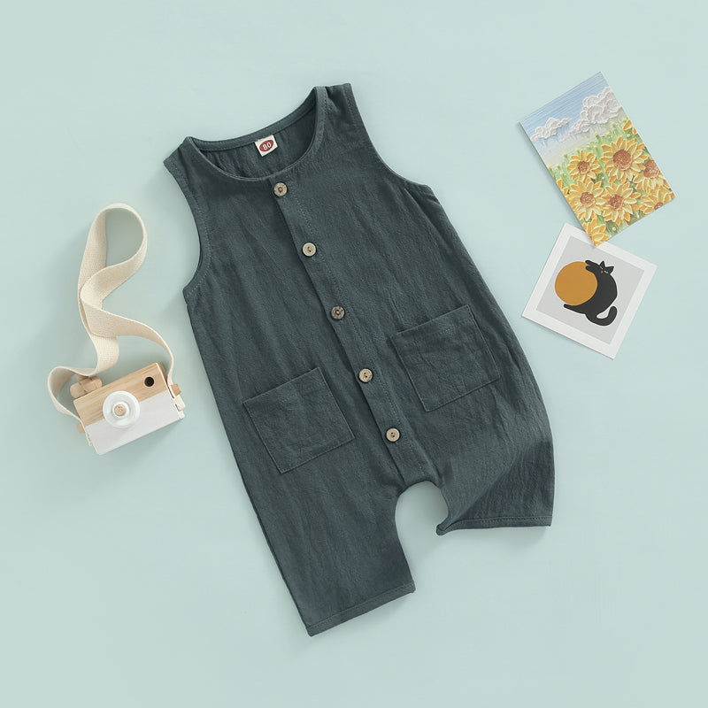 Toddler Baby Summer Romper with Pockets (0-24M)