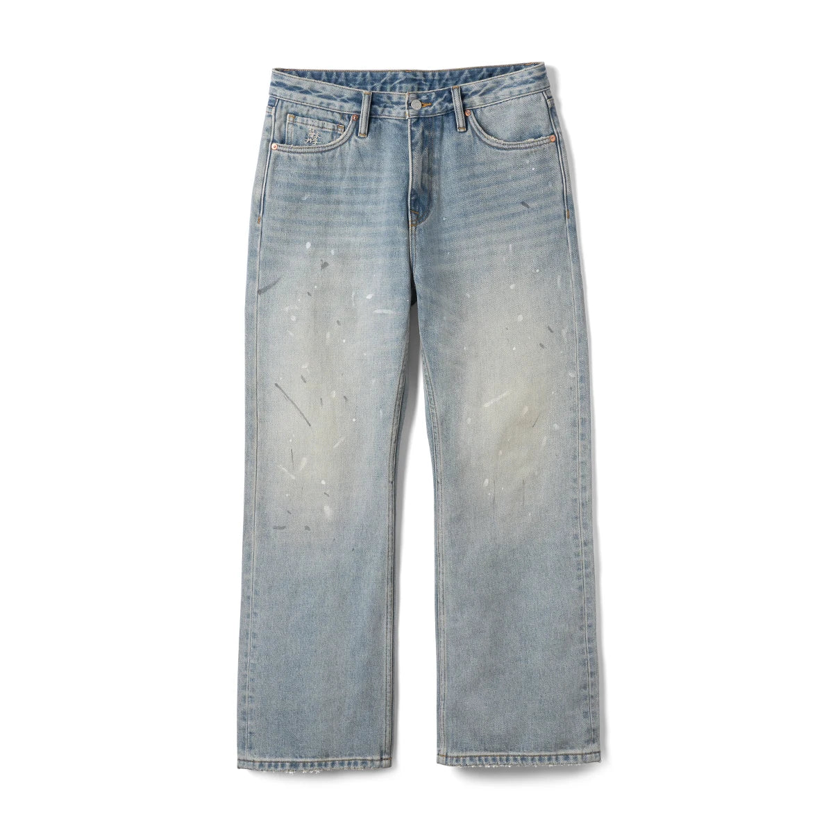 Men's High Standard Loose Relaxed 13.8oz 100% Cotton Ripped Denim Jeans - Plus Size