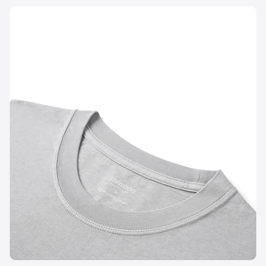 Men's Oversized Vintage Washed Cotton T-Shirt - Breathable Plus Size