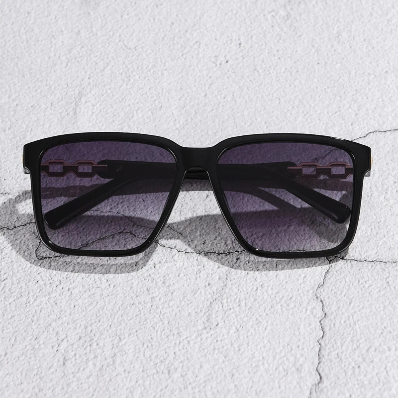 Pink Square Sunglasses - Small Full Frame Gradient Lens Vintage UV400 Women's Eyewear