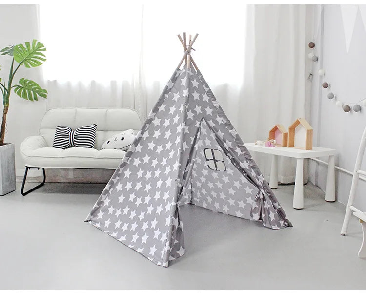 110×110×140cm Baby Playpen Children’s Toy Tent Wigwam Indoor Tipi Play House