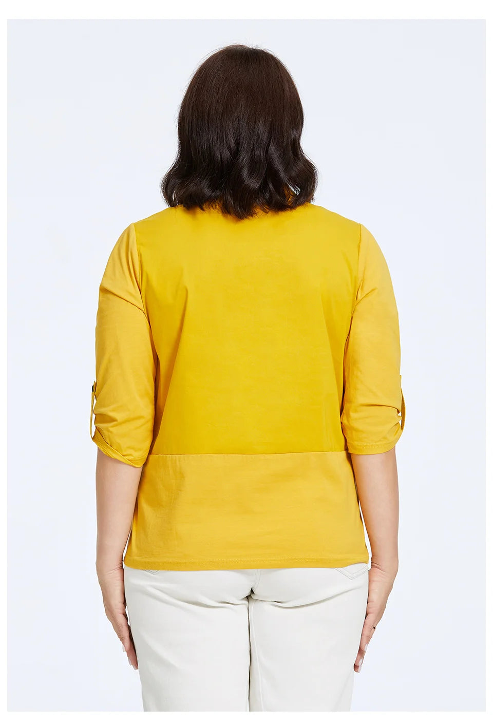 Women's Blouses Elegant Lapel Stitching Plus Size Shirt
