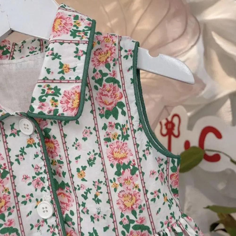 Girls' Floral Princess Dress - Sweet Summer Party Dress for Ages 2-7