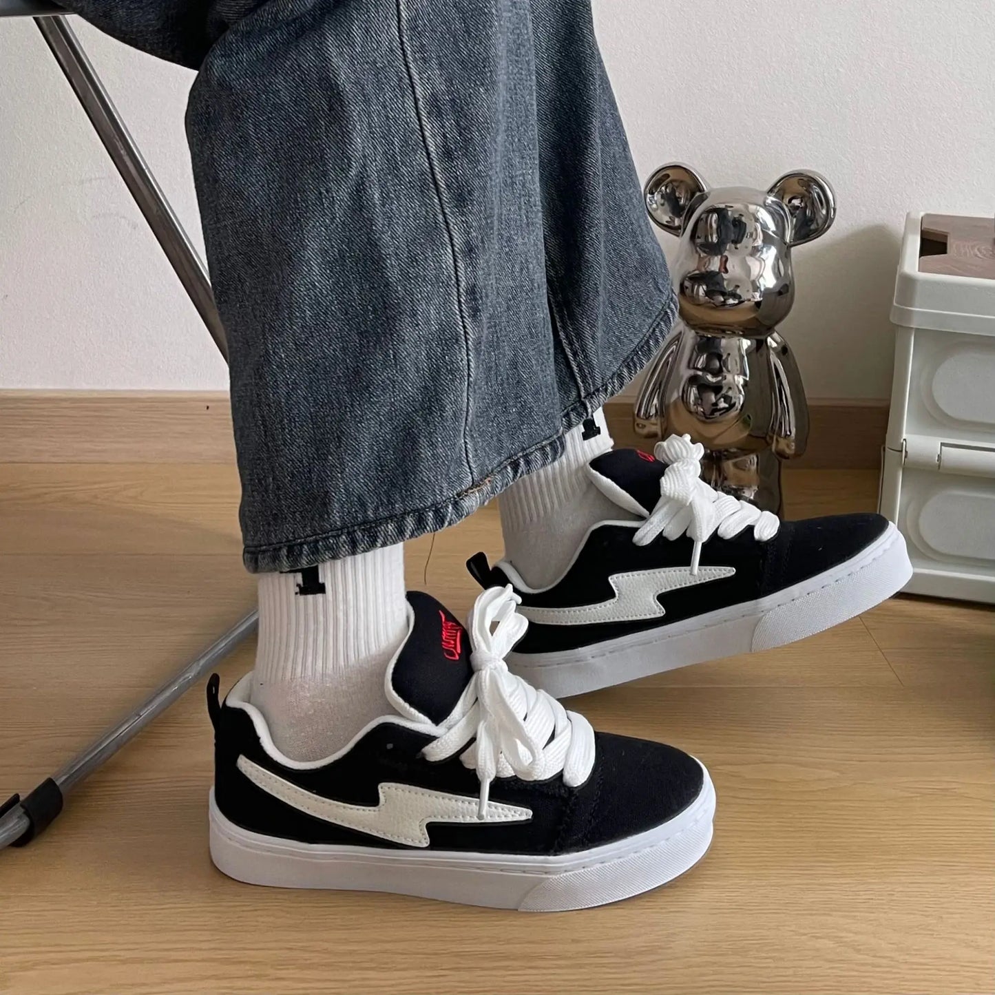 Men's Casual Design Sneakers Sports Shoes Platform Canvas Sneakers