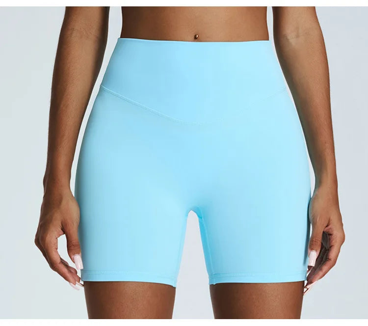 Women's Seamless Buttock Lift Sports Shorts  Running Scrunch Workout Yoga High Waist Gym Shorts