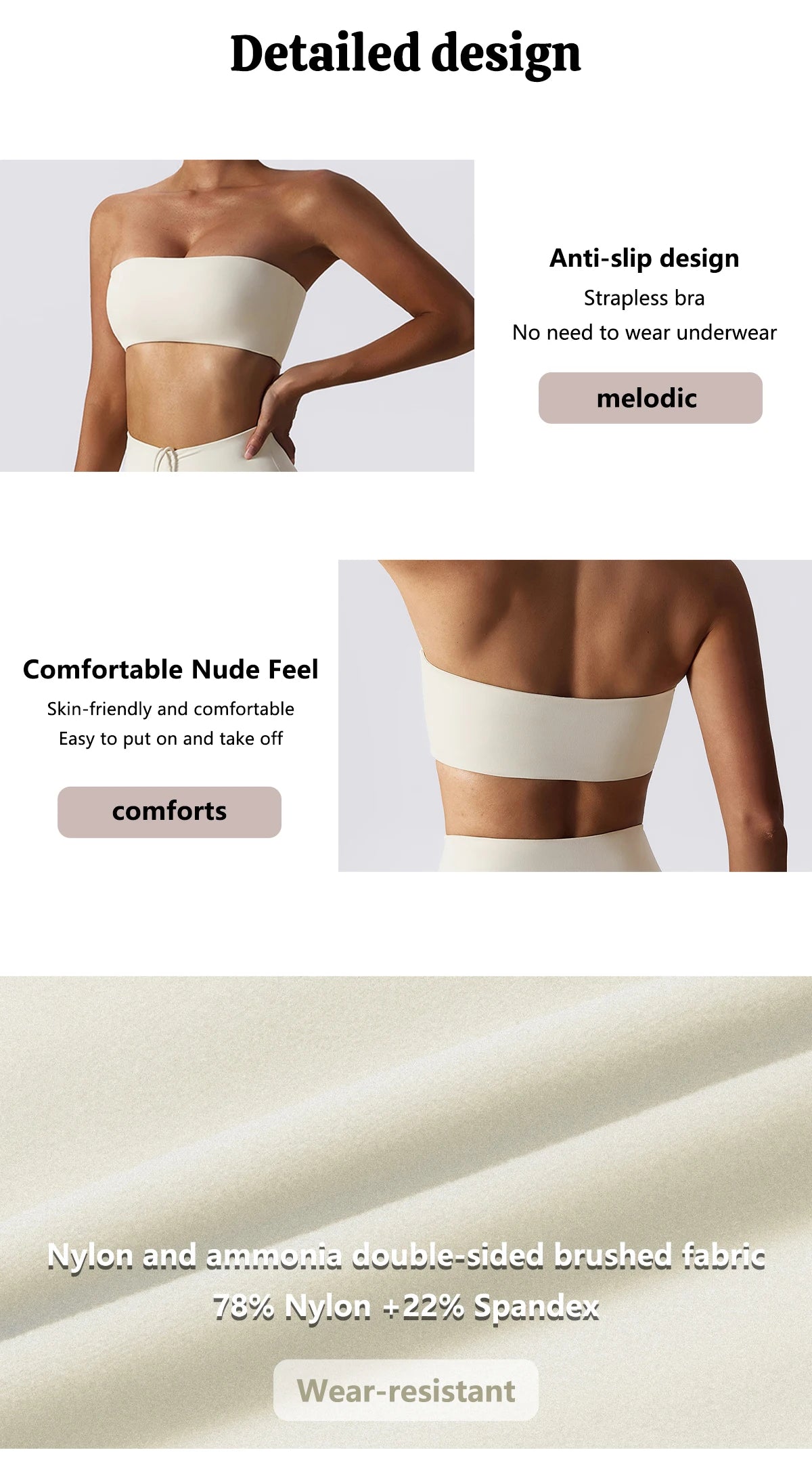 Women's Casual Sports Bra Gym Breathable Training Yoga Clothes Tube Top Fitness Workout Tank Top