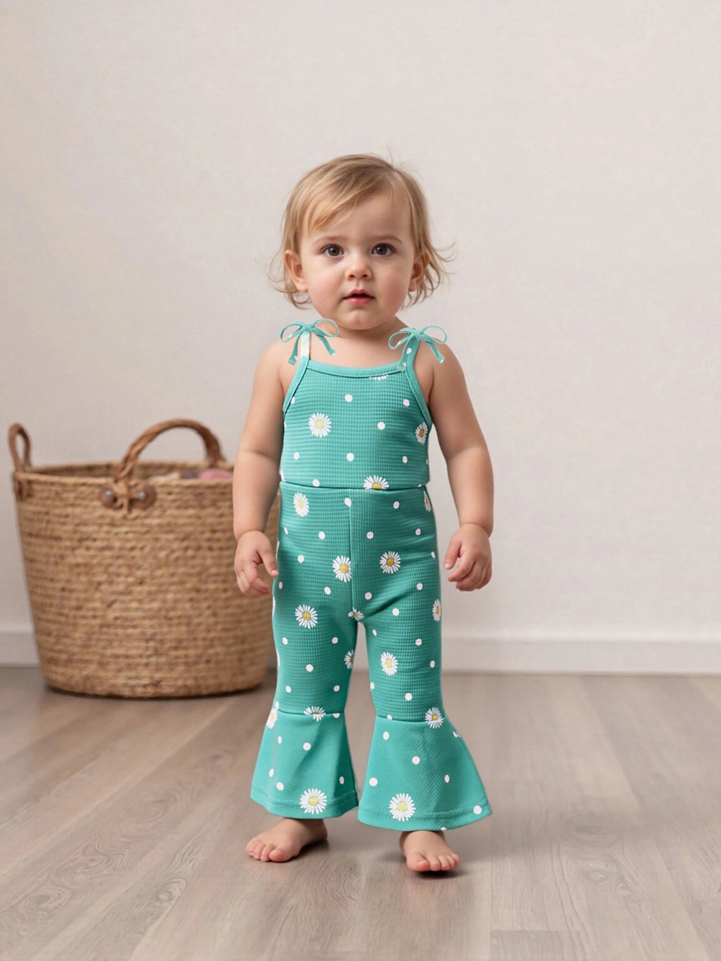 Baby Girls Autumn Winter Jumpsuit - Thick Knit Sleeveless Romper