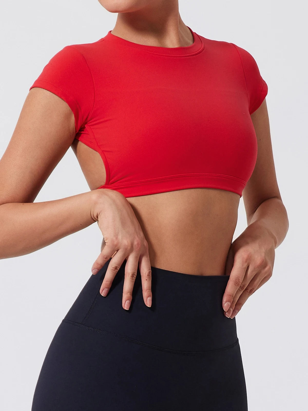 Women's Sports Workout Top Fitness Activewear Quick-Dry Yoga Clothes Sport Crop Top Backless Gym Top