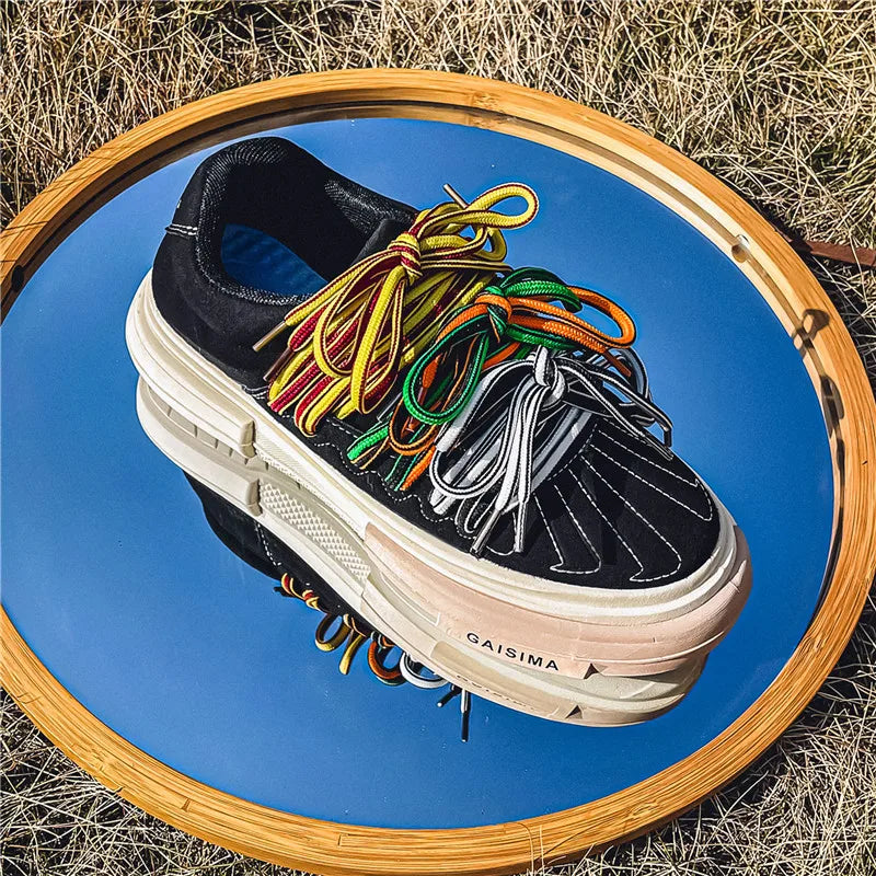Men's Casual strap Design Skateboard Trainers Sneakers