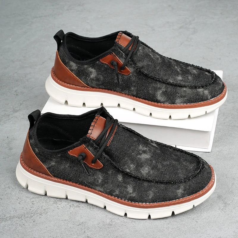 Men's Casual Slip-on Canvas Flat Loafer Shoes