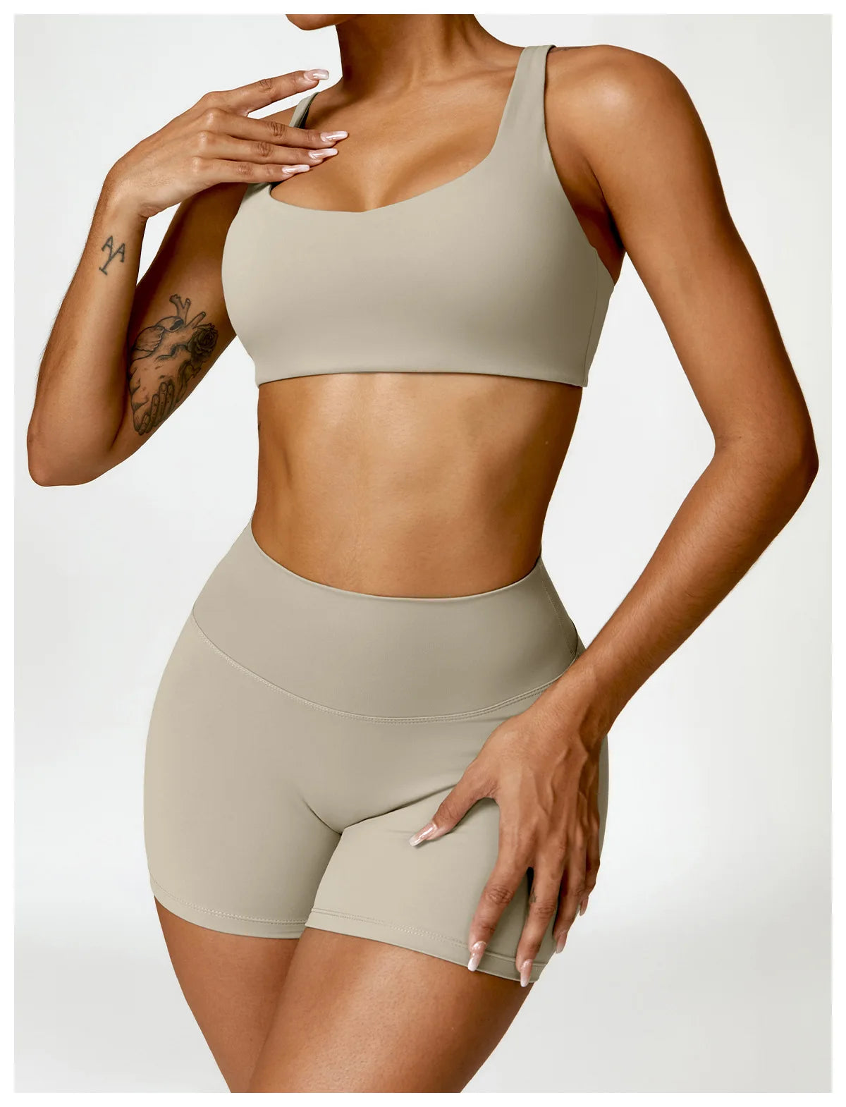 Women's 2 Pcs Yoga  Workout Sportswear Tracksuit Running Fitness Leggings Gym Set