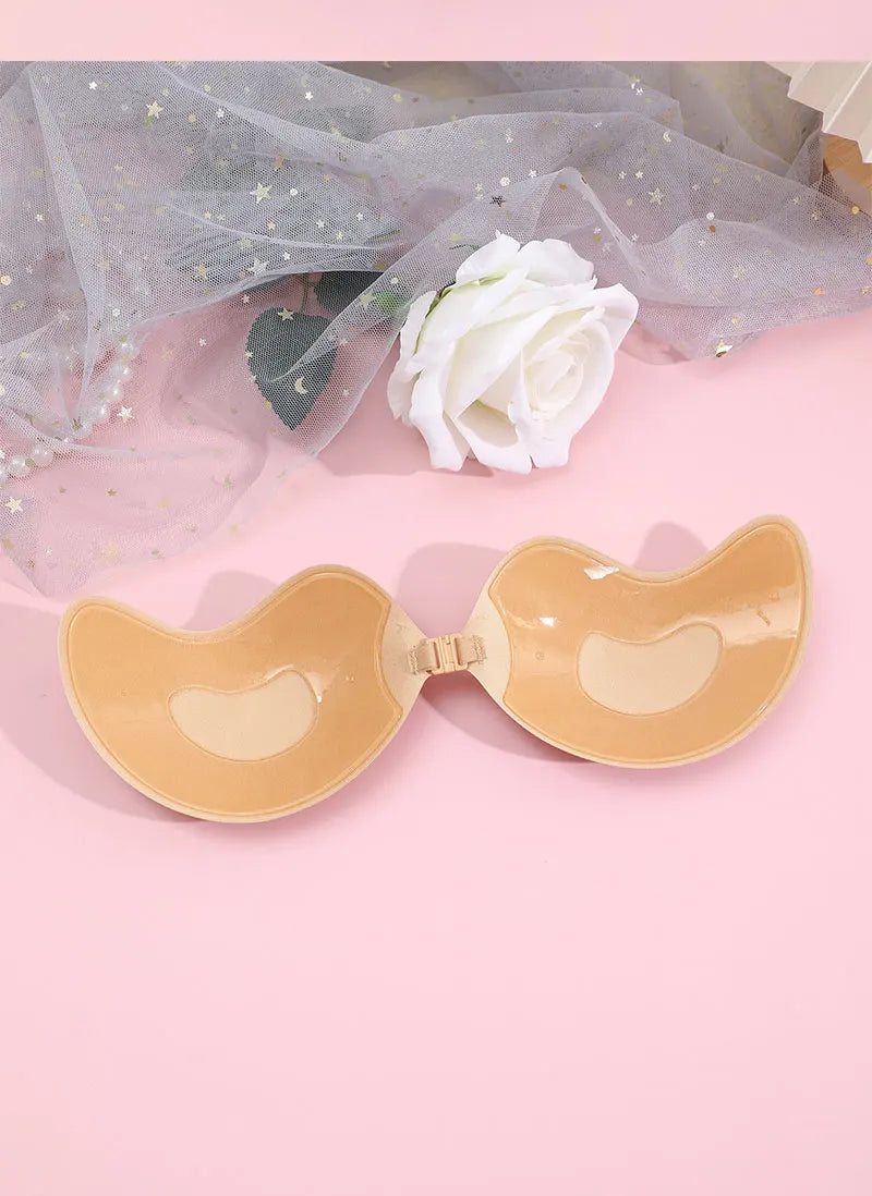 Invisible Push-Up Bra Set - Strapless Seamless Adhesive Bralettes (2 Pairs)