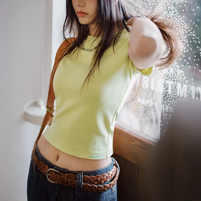 Women's Anti-Bacterial Basic T-Shirt - Slim Fit Summer Top