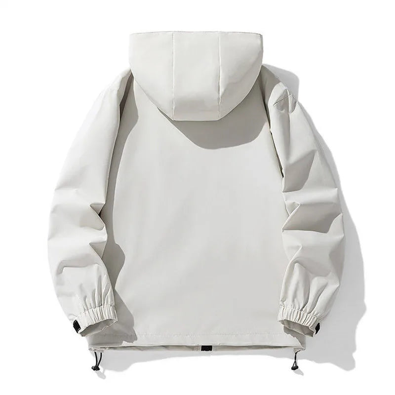 Men's Hooded Waterproof Hiking Jacket - Cargo Casual Outerwear Coat