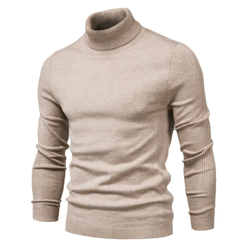 Men's Sweaters Casual Thick Pullover Slim Fit Turtleneck Sweater