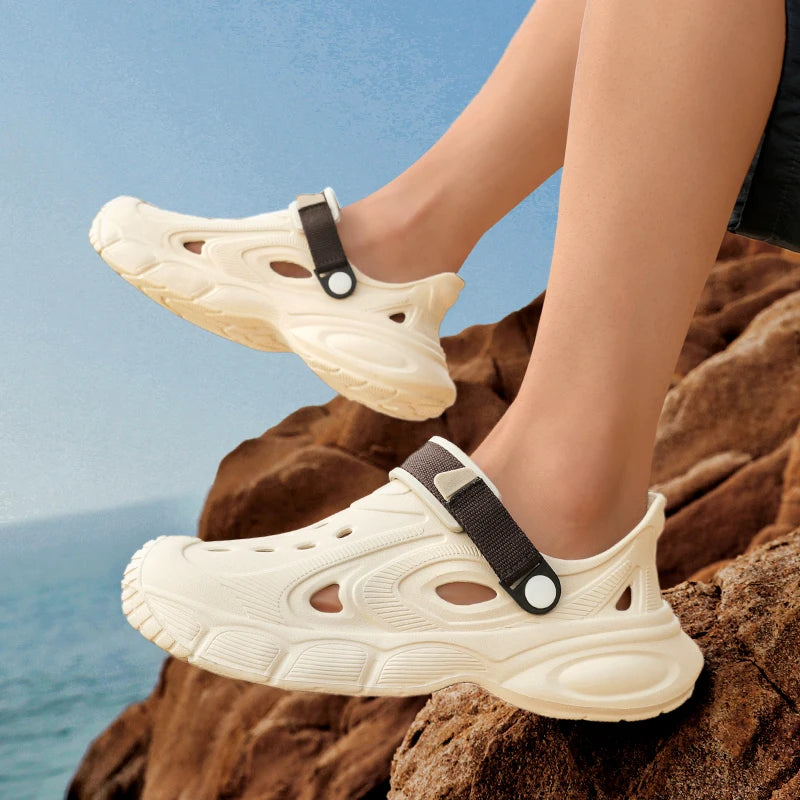Men's Summer Sandals Platform Outdoor Quick Dry Beach Wading Clogs Water Non-Slip Shoes